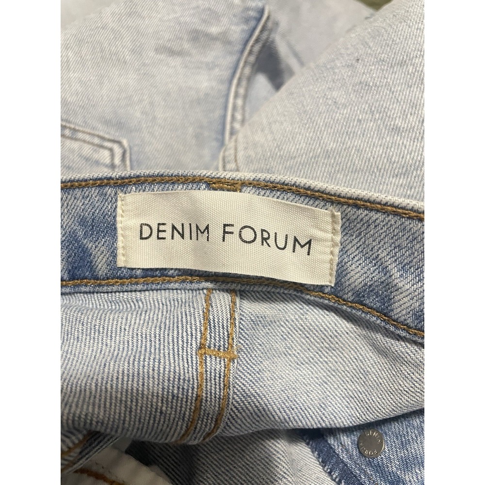Denim Forum The Yoko High Rise Slim Jean Raw Hem‎ Size 29 Comfort Casual Summer - Picture 6 of 14